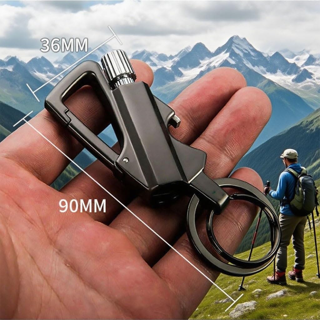 Permanent Match Infinity Lighter with Multitool Keychain Bottle Opener, Portable Multifunction Kerosene Ignition Device(2pack 2)