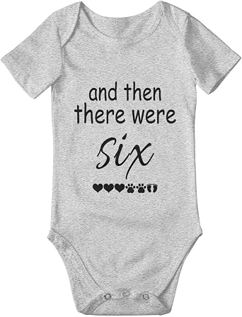 And Then There Were Six Boys Bodysuit Cotton Onsie Outfits Clothing Baby Bodysuit Gift for Girl/Boy