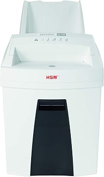 HSM SECURIO AF100c, 100-Sheet Automatic Cross-Cut Shredder, P-4 Security Level, 6.6 Gallon, White | HSM2063