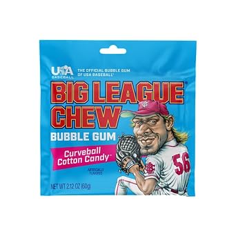 Variety Pack Big League Chew Bubble Gum, 12 Count Bulk Shredded Chewing Gum 2.12 oz Bags, Soft Chewy Candy Snack for Sports Fans, Party Treats, Kids & Adults, Classic Fun Gum
