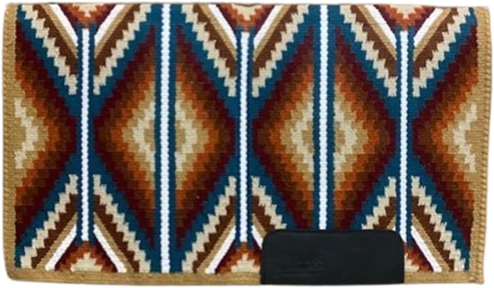 Handmade Western Ranch Saddle Blanket | Genuine New Zealand Wool Pad | Custom Equestrian Gear AM-358