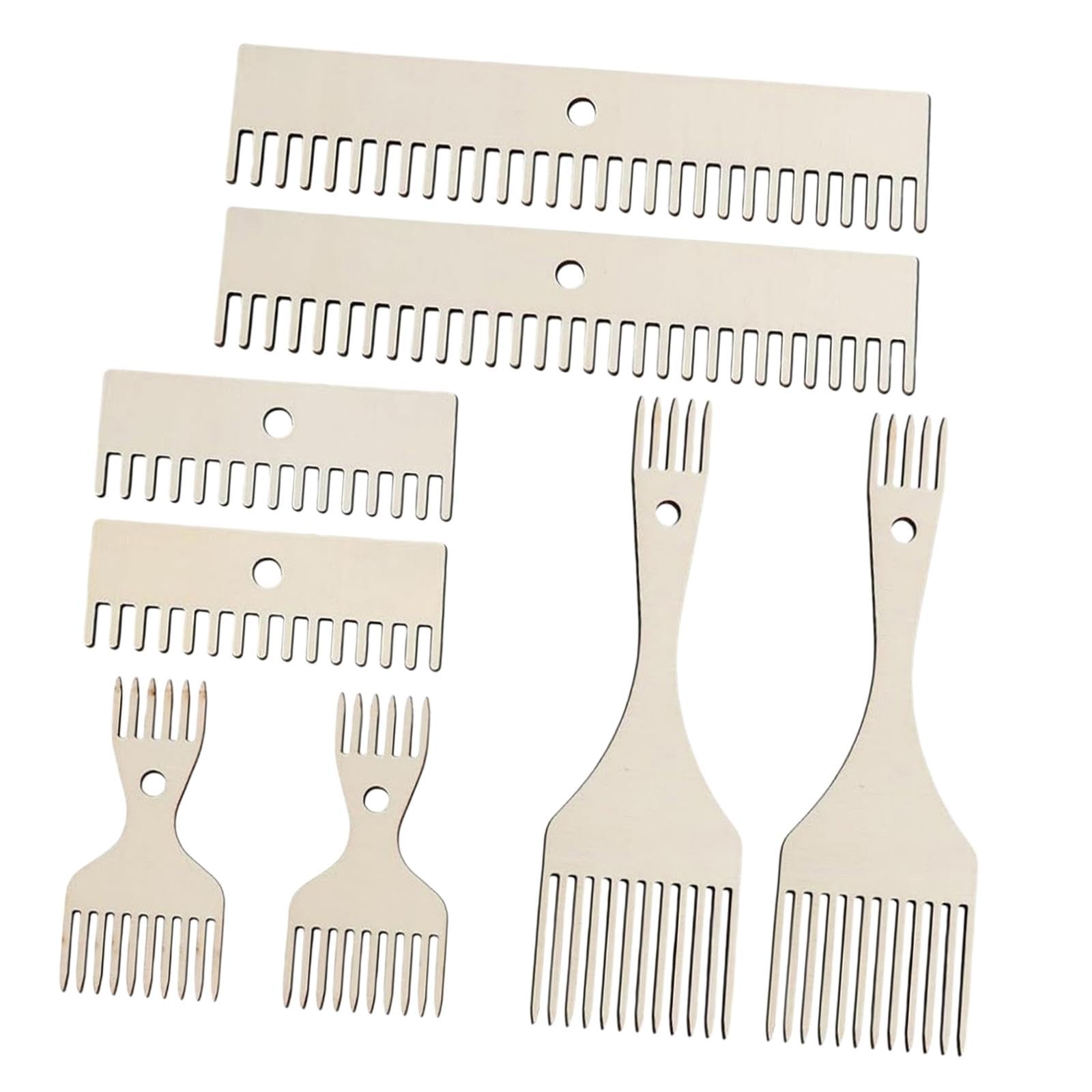 Wood Weaving Loom Comb Kit Woven Making Crafts for Placemat Sweater Beginner-image-10