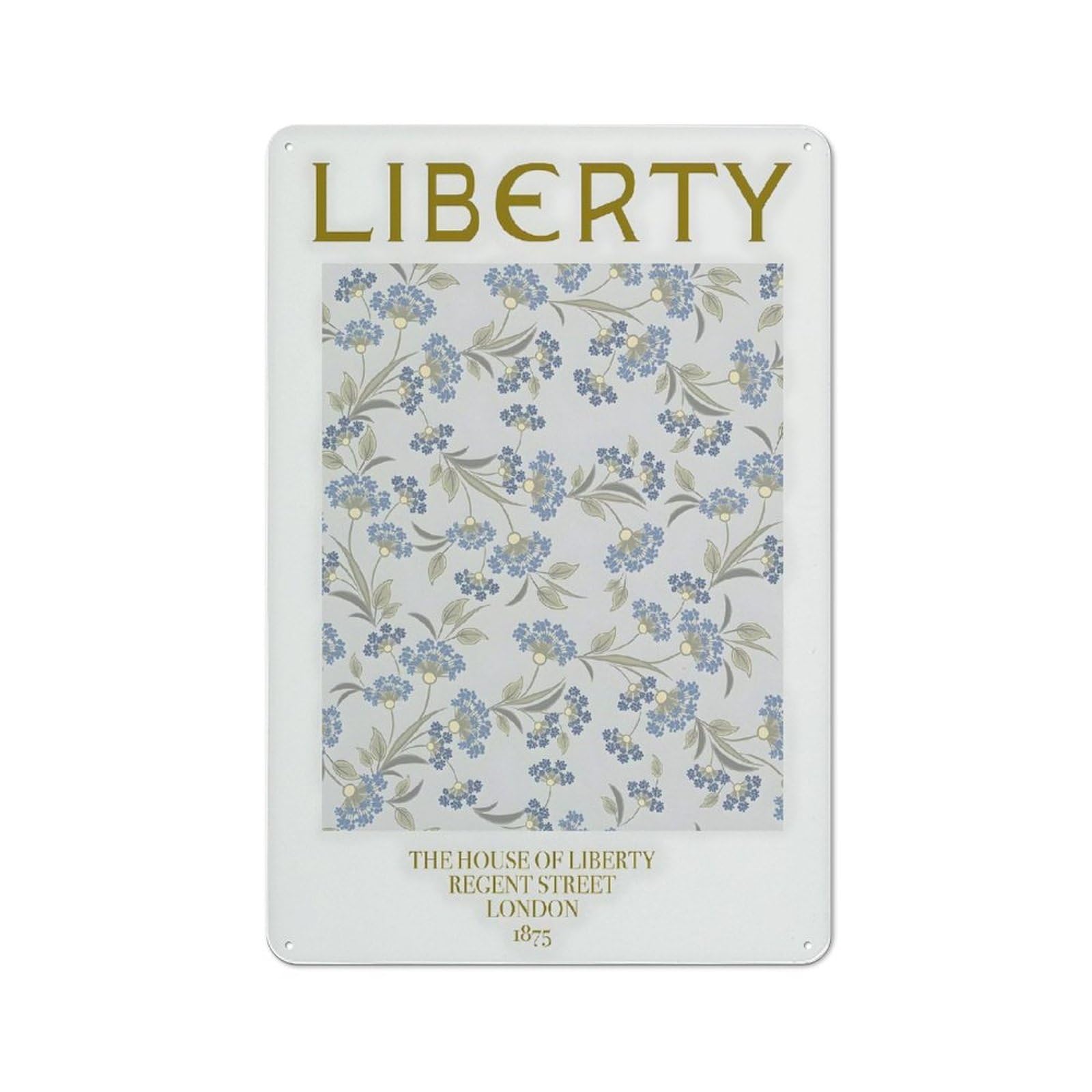 Junmoney Style Liberty House Of Liberty Tin Wall Sign 30X20cm, Retro Novelty Wall Art For Bedroom, Kitchen, Office Or Living Room