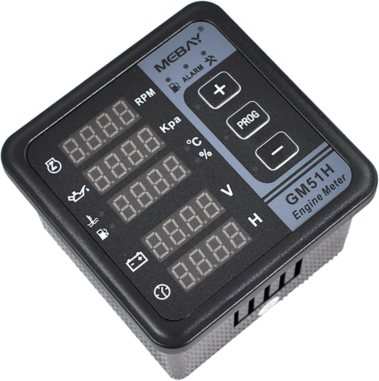 Original Mebay GM51HR Digital Engine Meter Tachometer Voltmeter Diesel Generator PMEP