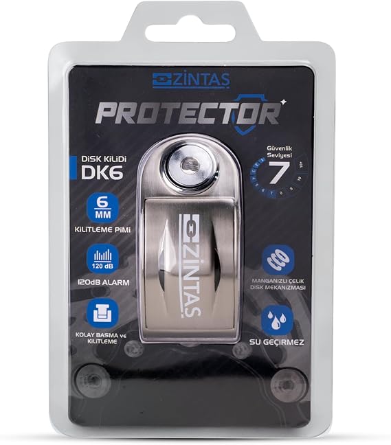 Protector Disc Lock 6mm 120 dB Silver