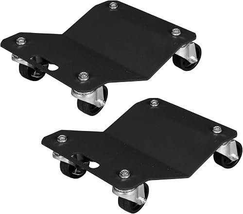 BIG RED Wheel Dolly: Reifenpfahl mit Bremsen und Fahrzeug-Reifenwagen mit (4) Rä