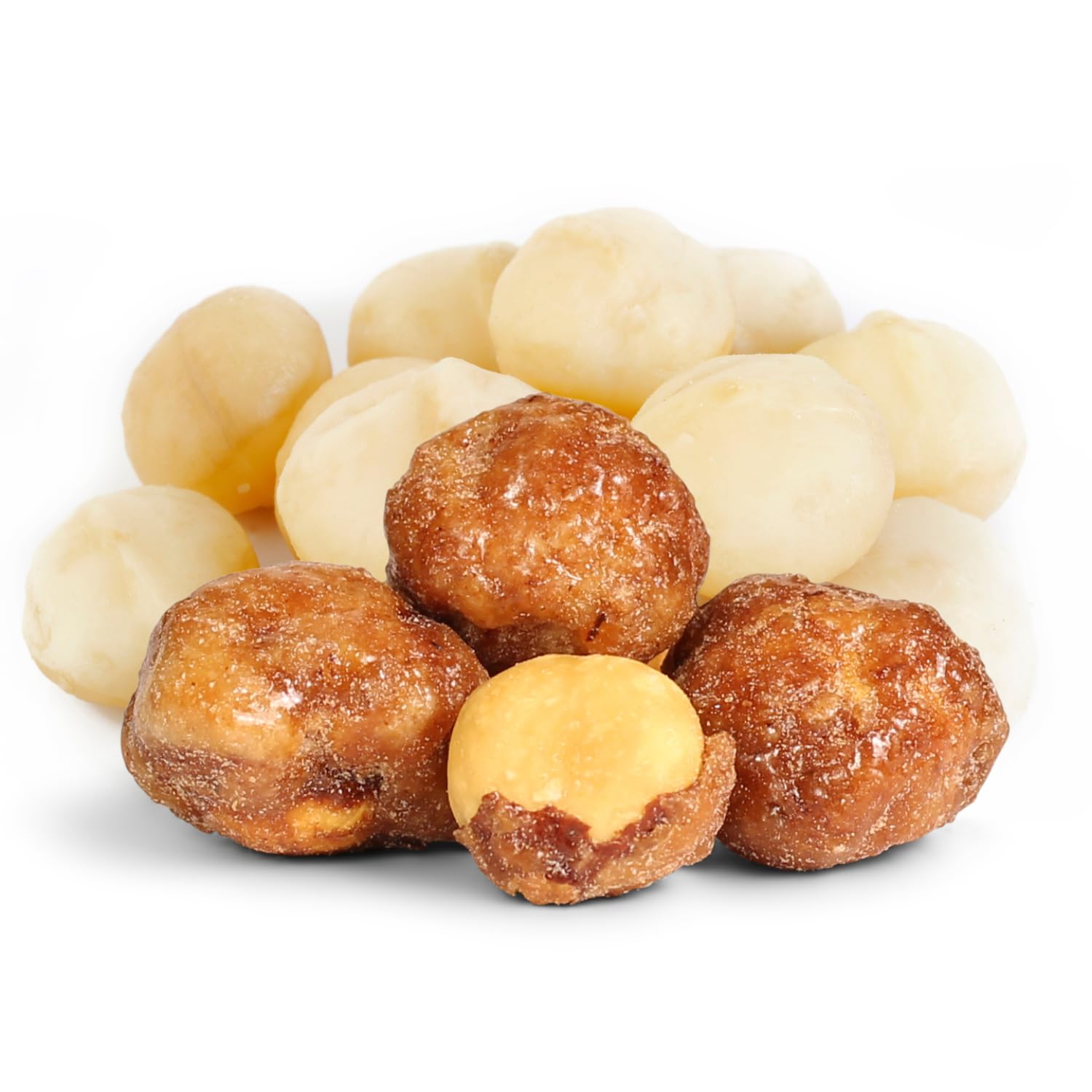 Gourmet Toffee Coated Macadamia by Its Delish, 2 lbs Bulk Bag, Sweet Crunchy Caramelized Nuts Snack