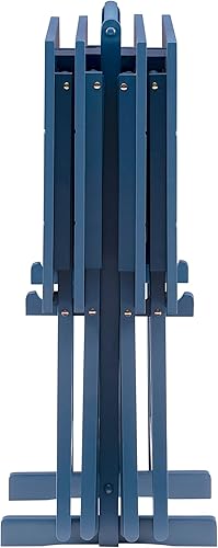 Miniatura 8 de Linon SAMM - Juego de mesa de Trey azul marino con acento de brújula que incluye cuatro mesas y soporte