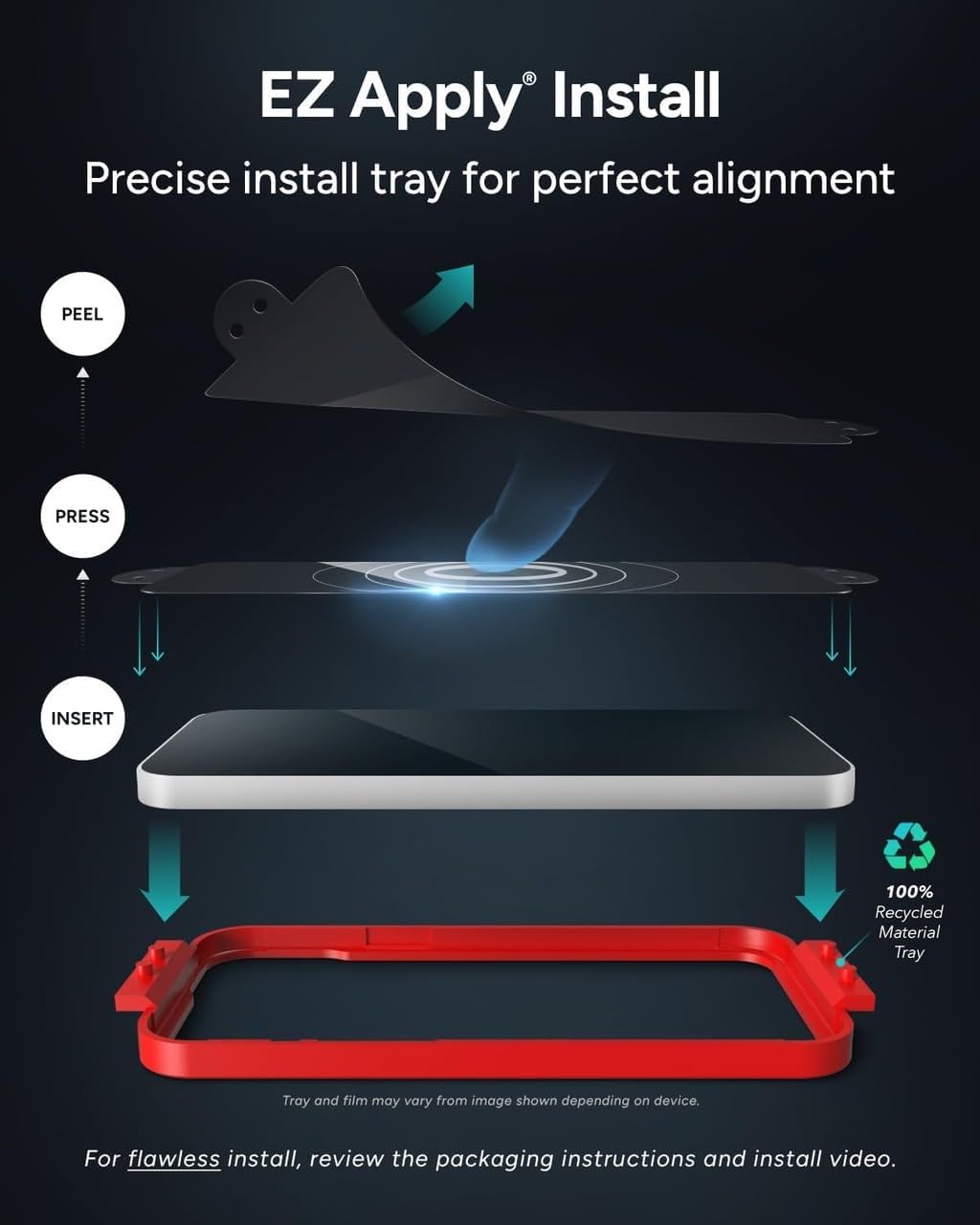 ZAGG InvisibleShield Fusion Privacy Anti-Glare Samsung Galaxy S24 Ultra Screen Protector - Hybrid Polymer, 2-Way Privacy Filter, Matte Finish, Scratch Resistant, Eco-Friendly