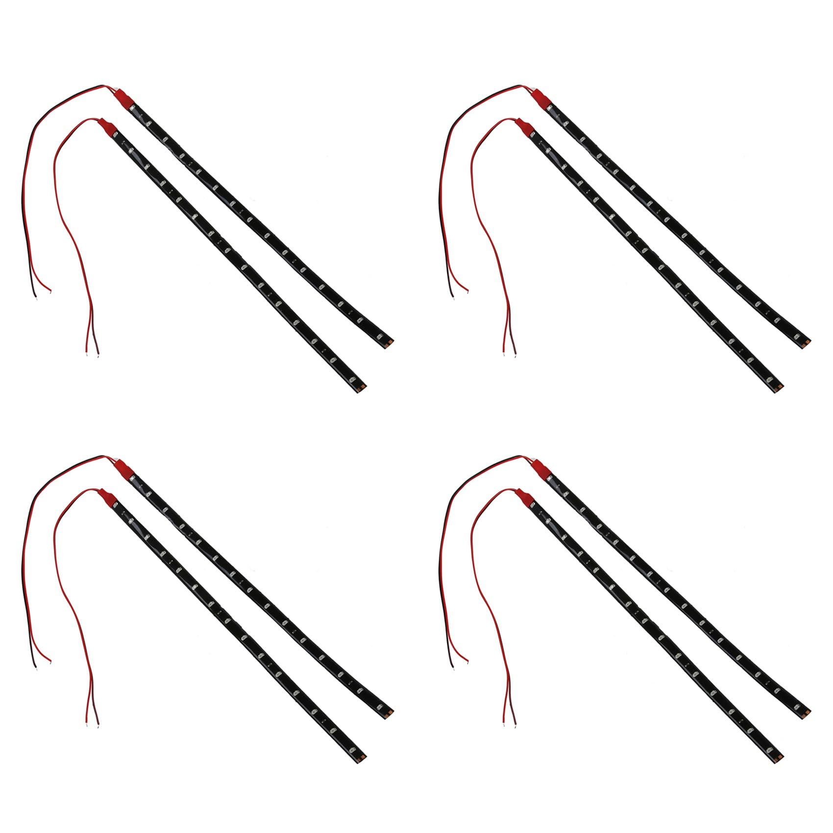 Vjsujehgy 8 X String Lights 15 LED Strips 30 cm Red Light Chain 12V