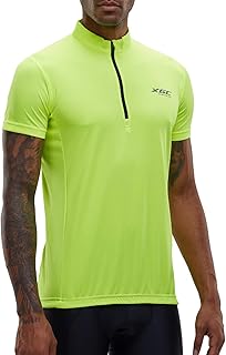 Maillot de manga corta de ciclismo para hombres elástico y transpirable rápido secado de XGC, paquete de 2
