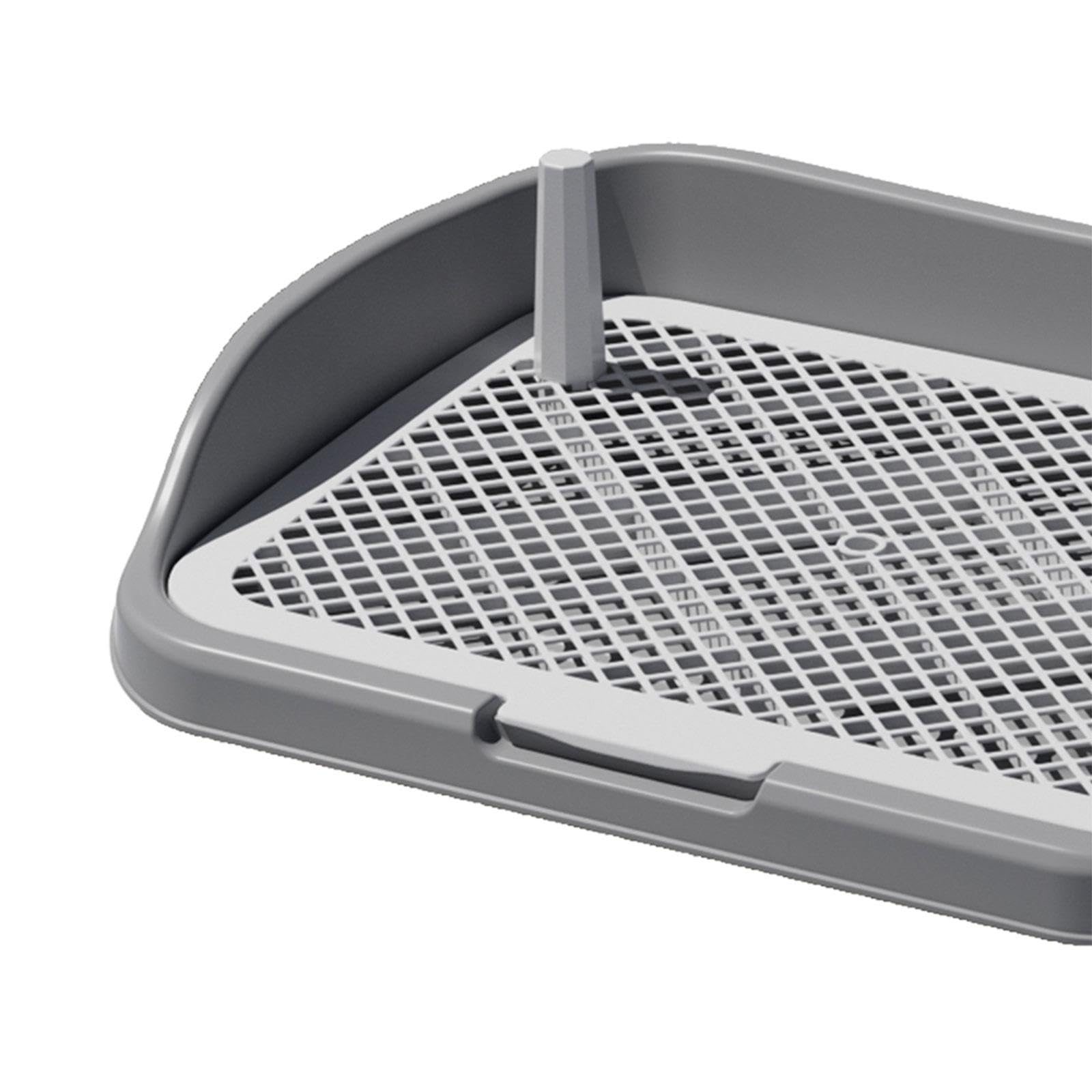 Sharplace Support de Pipi de Toilette pour Chien, Plateau de Pot pour Chien, grilles d'entraînement, Plateau à litière pour Animaux de Compagnie, Tapis, Gris