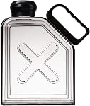 ZEAYEA Flat Water Bottle for Travel, 35 oz Leak-Proof Reusable Camping Flask, BPA Free Square Drinking Bottle for Outdoor Sports Fitness Gym Travel Camping, Dishwasher Safe