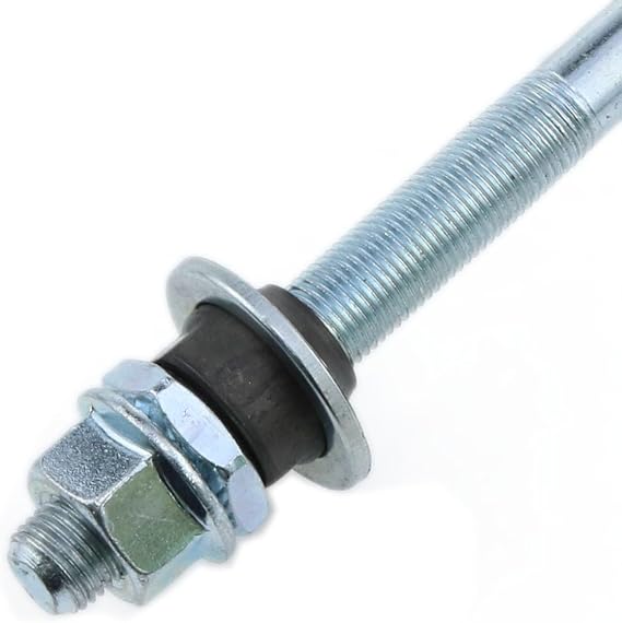 185 mm Bike Hub Axle, 3/8 Inch Silver Multi-Speed Rear