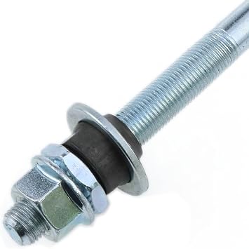 185 mm Bike Hub Axle, 3/8 Inch Silver Multi-Speed Rear