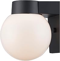 Vista 6 de TRANS GLOBE Imports - Farol de pared transicional de 4800 WH de Pershing Collection en acabado blanco, 7.00 pulgadas