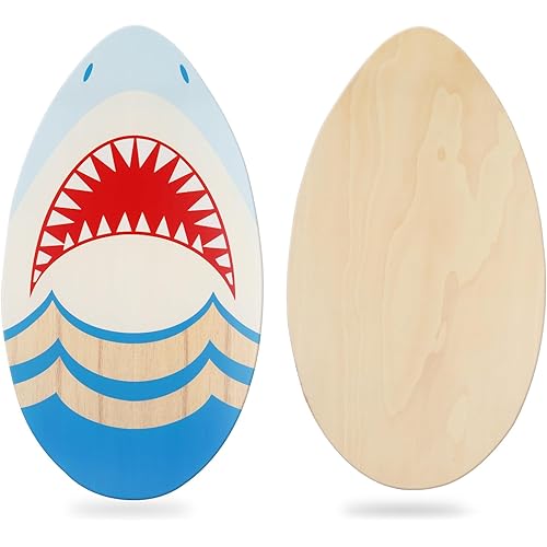 HQO LOVL 35 inch Skim Board for Kids Adults Wooden Skim Boards with High Gloss Coat for Beach Skimboards for Beginners