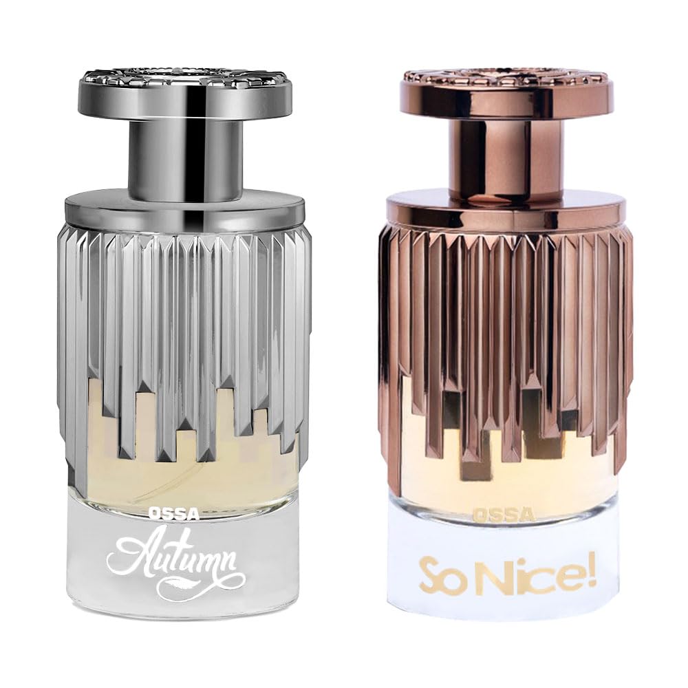 Ossa Autumn Eau De Parfum Unisex Perfume With Fresh Woody Notes 100ml And So Nice Eau De Parfum For Women With Floral Fruity Notes 100ml | Long lasting Fragrance (Pack of 2)