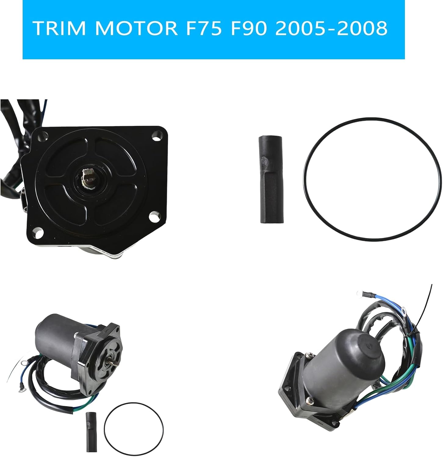 WFLNHB Tilt Trim Motor Replacement for Yamaha Outboard F75LA F90JA F90LA F90XA 2013-2018 F75TLR F90TJR F90TLR F90TXR 2005-2012 6D8-43880-01-00 6D8-43880-09-00 PT626NM PT627NM