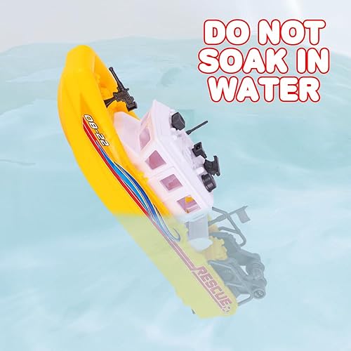 Miniatura 5 de ArtCreativity Buque de rescate acuático, barco de juguete a batería para niños, flota en el agua, bañera flotante y juguete de piscina para niños