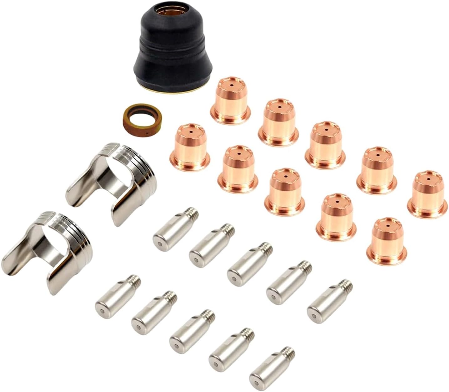 Metal Welding Addons Set 24pcs Powerful Electrodes and Nozzles for Industrial Applications Multiple Brand Fluorescent Matter Solderer Replacement Parts