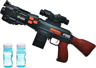 Elnada Bubbles Gun - Voice and Music for Kids' Fun and Entertainment - Multi-Colored Toys for Boys and Girls - Birthday and