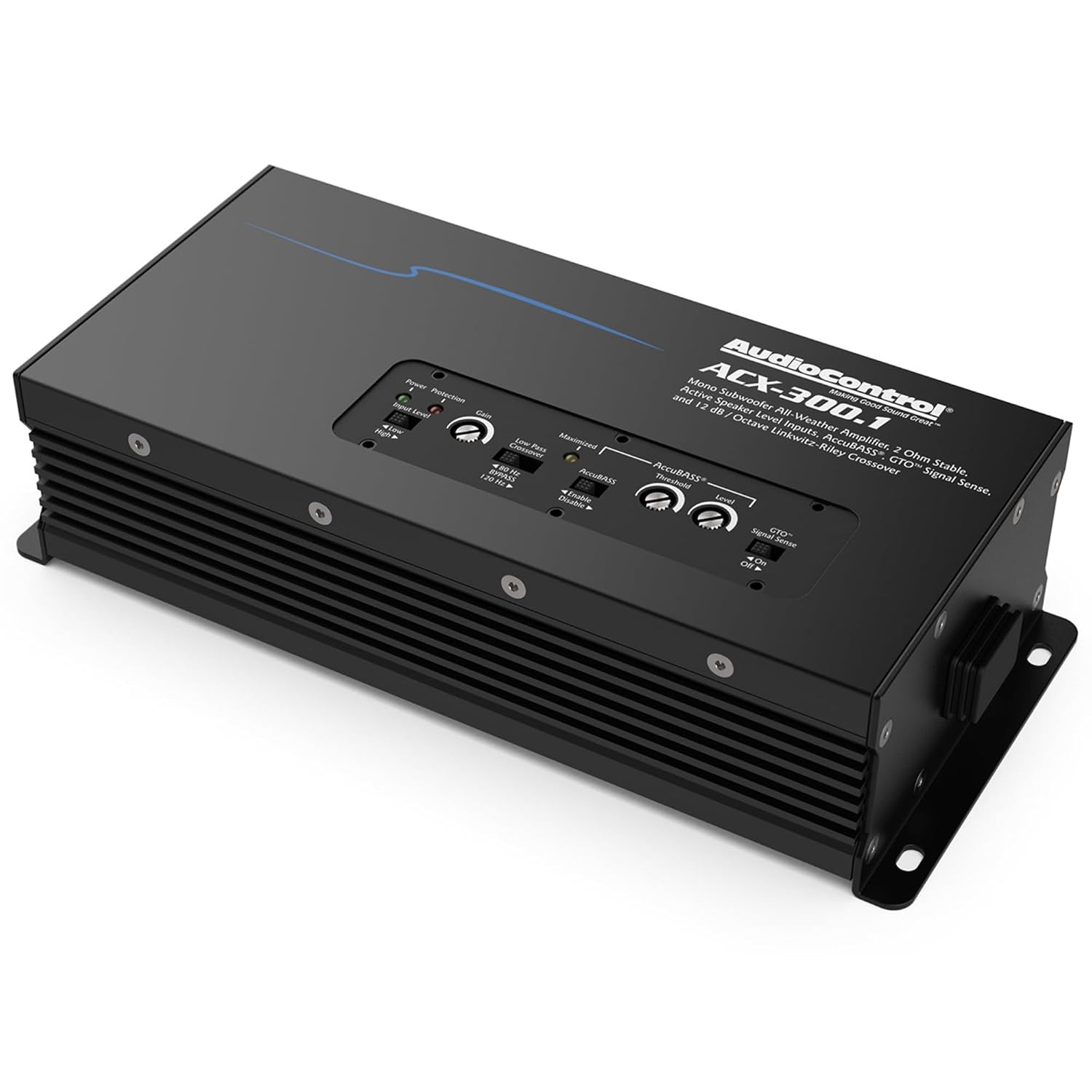 AudioControl ACX-300.1 All-Weather Marine & Powersports IPX6 Waterproof 300W Monoblock Amplifier for Boat, ATV, UTV, Side by Side, 4x4 Off Road Vehicle or Car Audio System, AccuBASS, Install Friendly