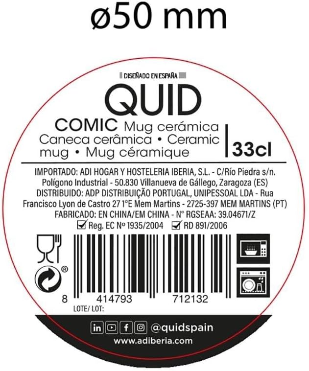 Quid Comic Mug Ceramic 33cl Multicolor image 4