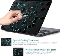 Vista 5 de Adhesivo para laptop de 12.1-15.6 pulgadas, calcomanía reutilizable universal de vinilo para laptop, protector de arte impermeable en color panal