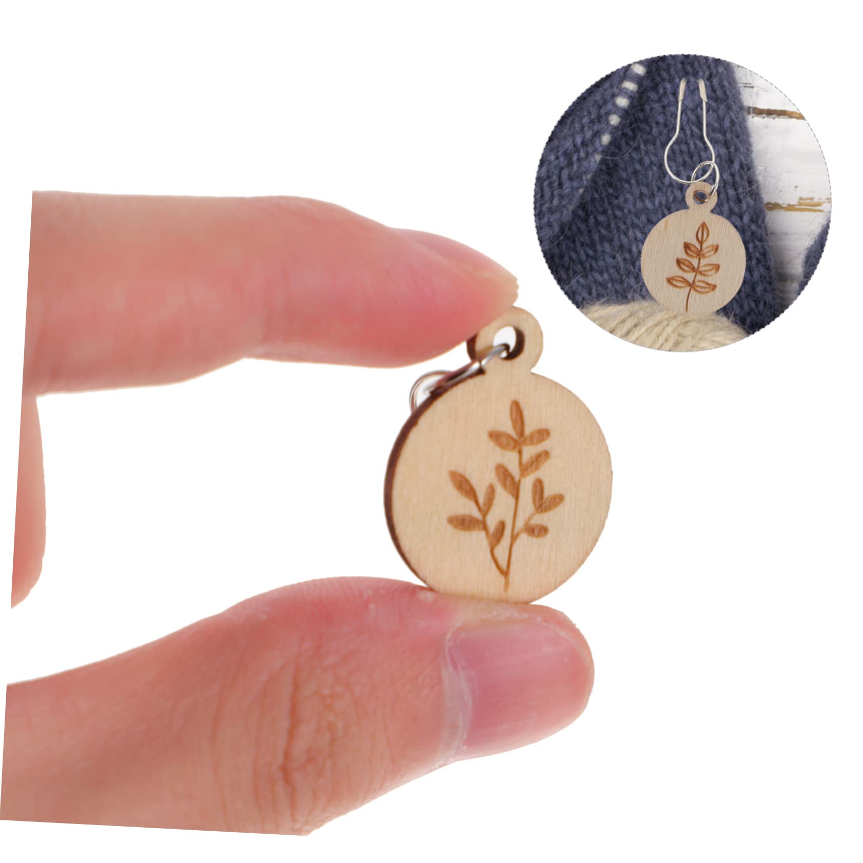 SHINEOFI 5sets Segnapunti Legno per Uncinetto e Maglieria Marcatore Punti Rimovibile con Scatola Legno per Cucire Ricamare e Lavorare Maglia