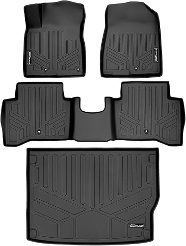 Miniatura 13 de SMARTLINER Juego de revestimientos de piso de 2 filas para Kia NIRO EV 2023-2024 (sin híbrido enchufable) 2-Negro -,3-Negro -,Negro