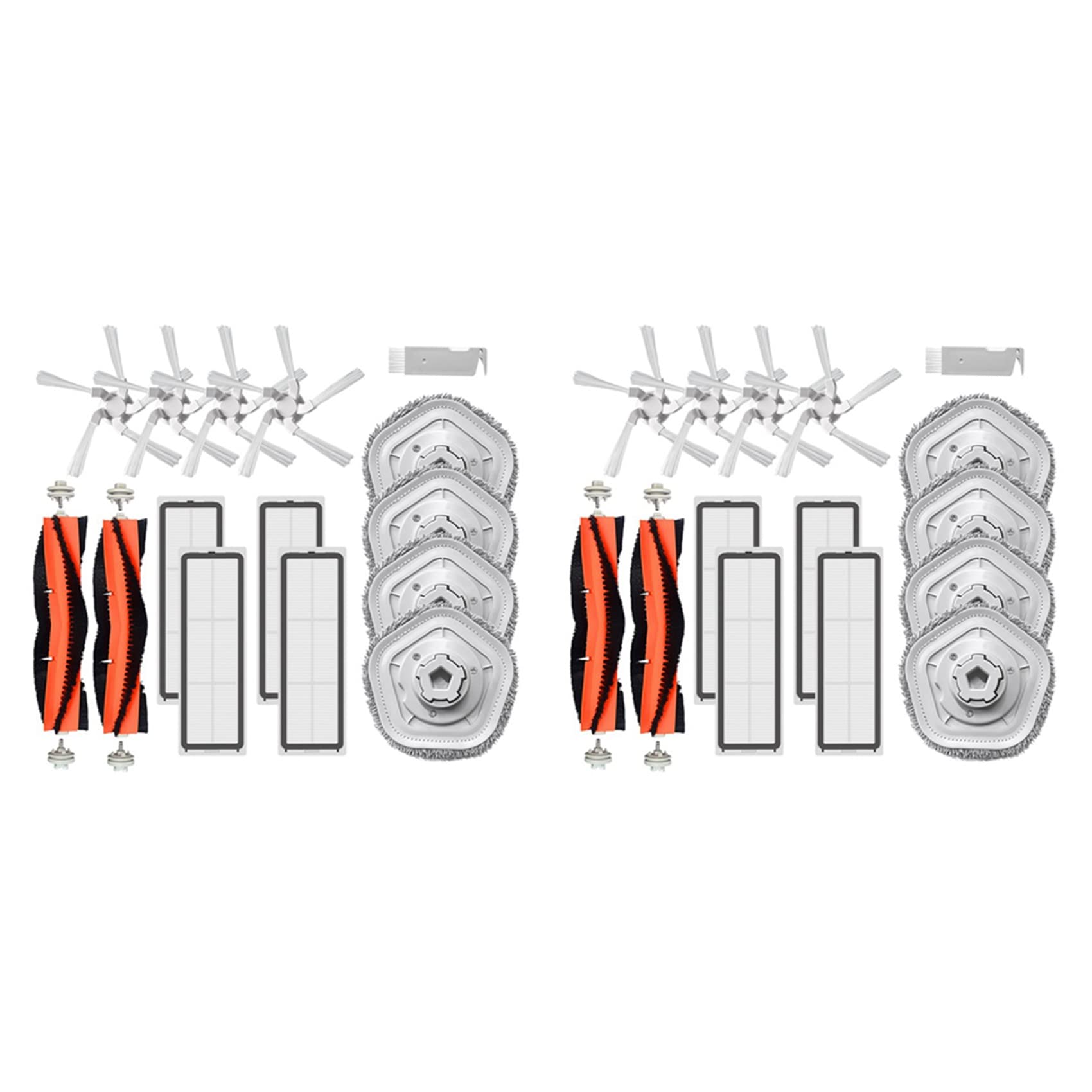 Hndhbfgrt 2 set for Bot W10 Robot Vacuum Cleaner Accessories Main Side Brush Washable HEPA Filter Mop Cloth Spare Parts