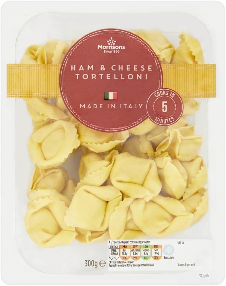 Morrisons Italian Ham and Cheese Tortelloni Pasta, 300g Amazon.co.uk