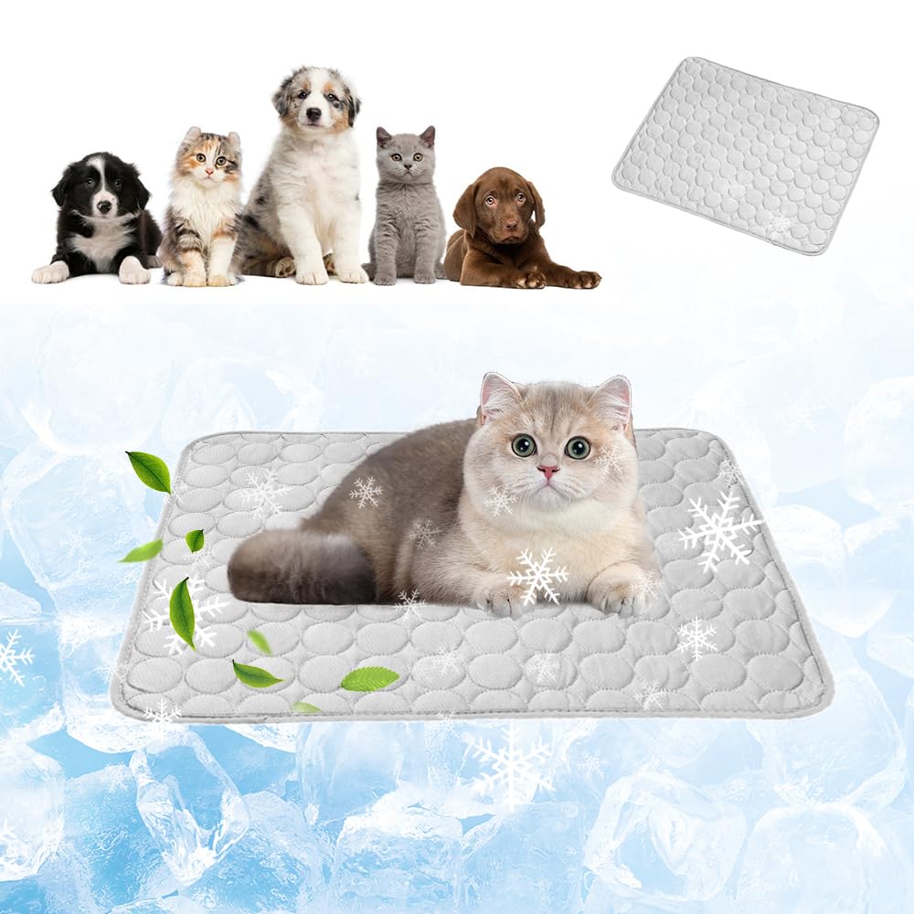 Kühlmatte für Hunde Katzen, Selbstkühlende Matte Katze,Hundekühlmatte Selbstkühlend,Kühldecke für Katzen Summer Pet Ice Pad,Die Innovative Kühlmatte Atmungsaktive EIS für,Fußboden,Hundebett