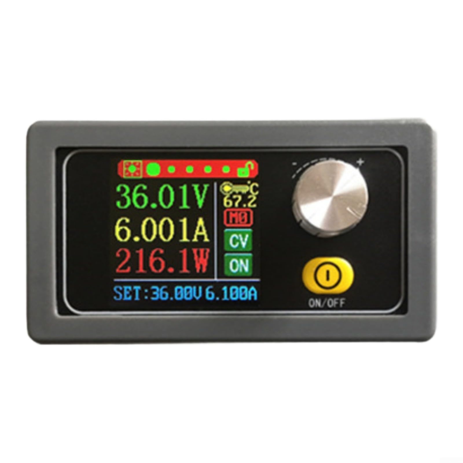 Fuente de alimentación CC ajustable 36 V 6 A 216 W regulador de corriente con pantalla digital diseño compacto 79 x 42 mm para proyectos electrónicos (Without WIFI)