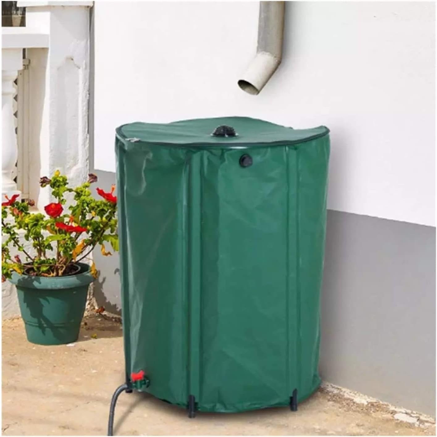 Water Barrel Rain Barrel Collapsible Rainwater Collection System,Portable Water Storage Tank,Garden Water Catcher (Color : Green, Size : 250L/60x88cm) (Green 160L/50x88cm)