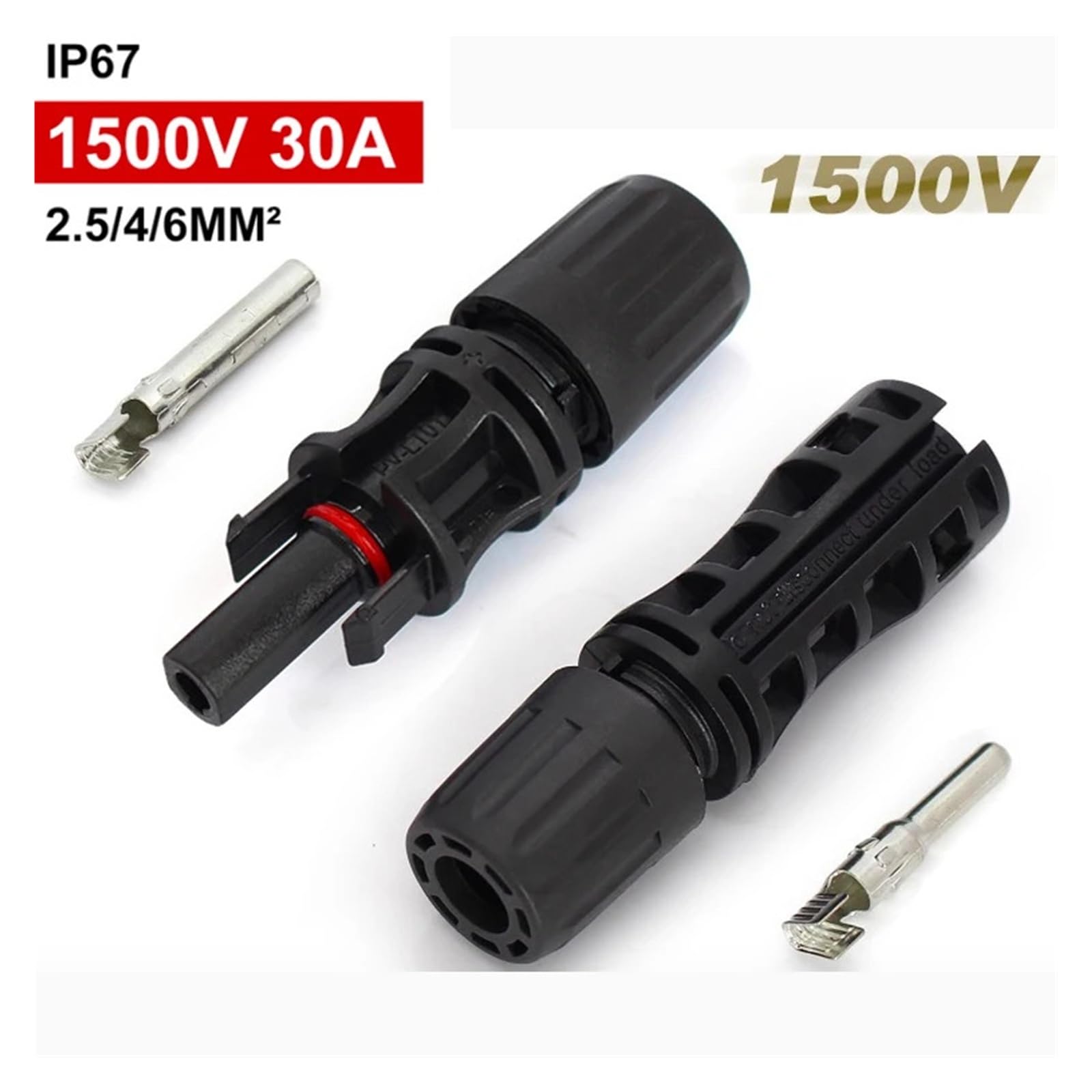 solar stecker 10 Paare/los 1500V 30A/50A PV Stecker Männlich und Weiblich, solar Panel Zweig Serie Verbinden Kabel Power Stecker 2.5/4/6/10mm2 Universal(30A 1500V)