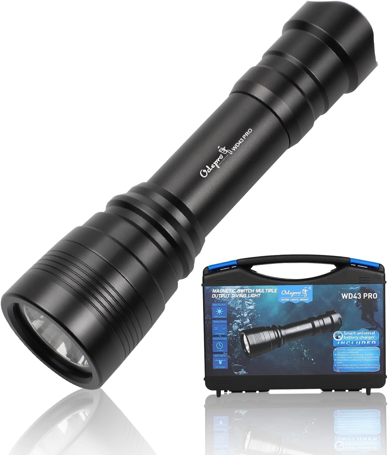 ND51 2500 Lumens Super Bright Dive Light with 4 Modes, Scuba Diving Torch with Button, IP68 Waterproof Professional Submersible Flashlight for Underwater Exploration