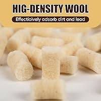 Vista 4 de Cleaning Cotton Wool Felt Cleaning Pellets for Maintenance .22.177.25 Caliber 300 Counts with Storage Box