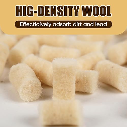 Miniatura 7 de Cleaning Cotton Wool Felt Cleaning Pellets for Maintenance .22.177.25 Caliber 300 Counts with Storage Box