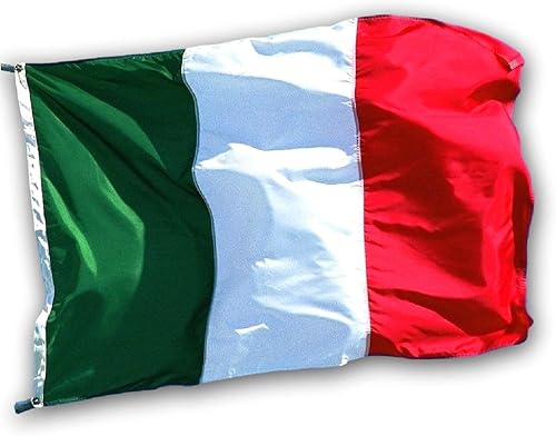 US Flag Factory - Bandera italiana de Italia de 3 x 5 pies rayas de solarmax al aire libre de nylon  Hecho en América  Calidad Premium