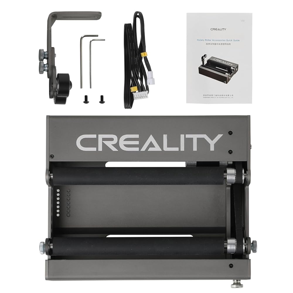 CREALITY レーザー彫刻用ロータリー Amazon.co.jp: レーザーロータリーローラー、Creality 360
