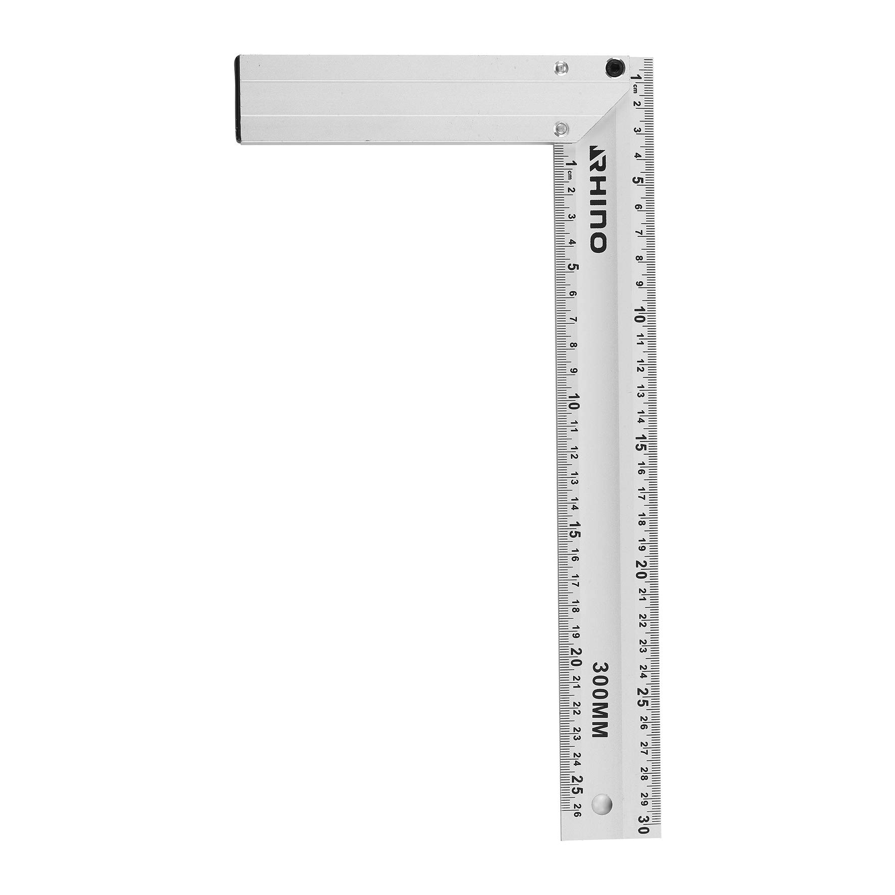 RHINO Carpenter Square 250 mm/300 mm – Line Square – Length 30 cm – Made of Aluminium – High Quality – 5 Year Warranty