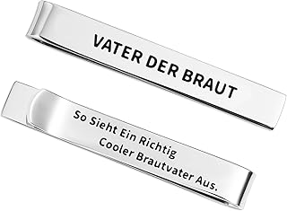 Geschenke für den Vater der Braut: Krawattenklammer, Hochzeit-Krawattenklammer-Set, Edelstahl-Krawattenstange, Hochzeit, Party, Tag, Geschenk für Vater und Mann