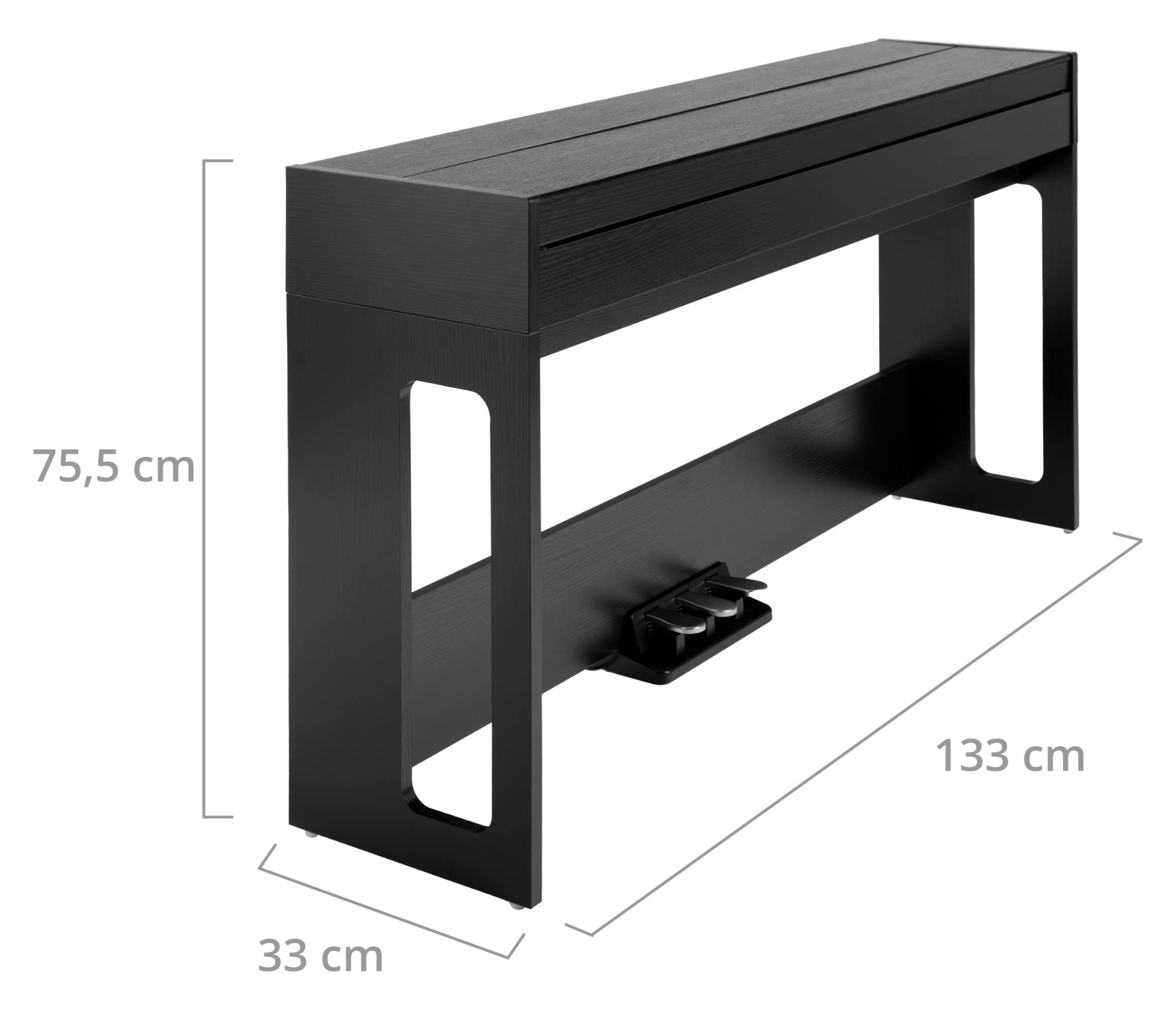 Classic Cantabile DP-S1 SM E-Piano Schwarz matt Set, Digitalpiano | 88 gewichtete Tasten mit Hammermechanik, 64-fache Polyphonie, Anschlagsdynamik in 5 Stufen einstellbar, 1 interner Demo-Song