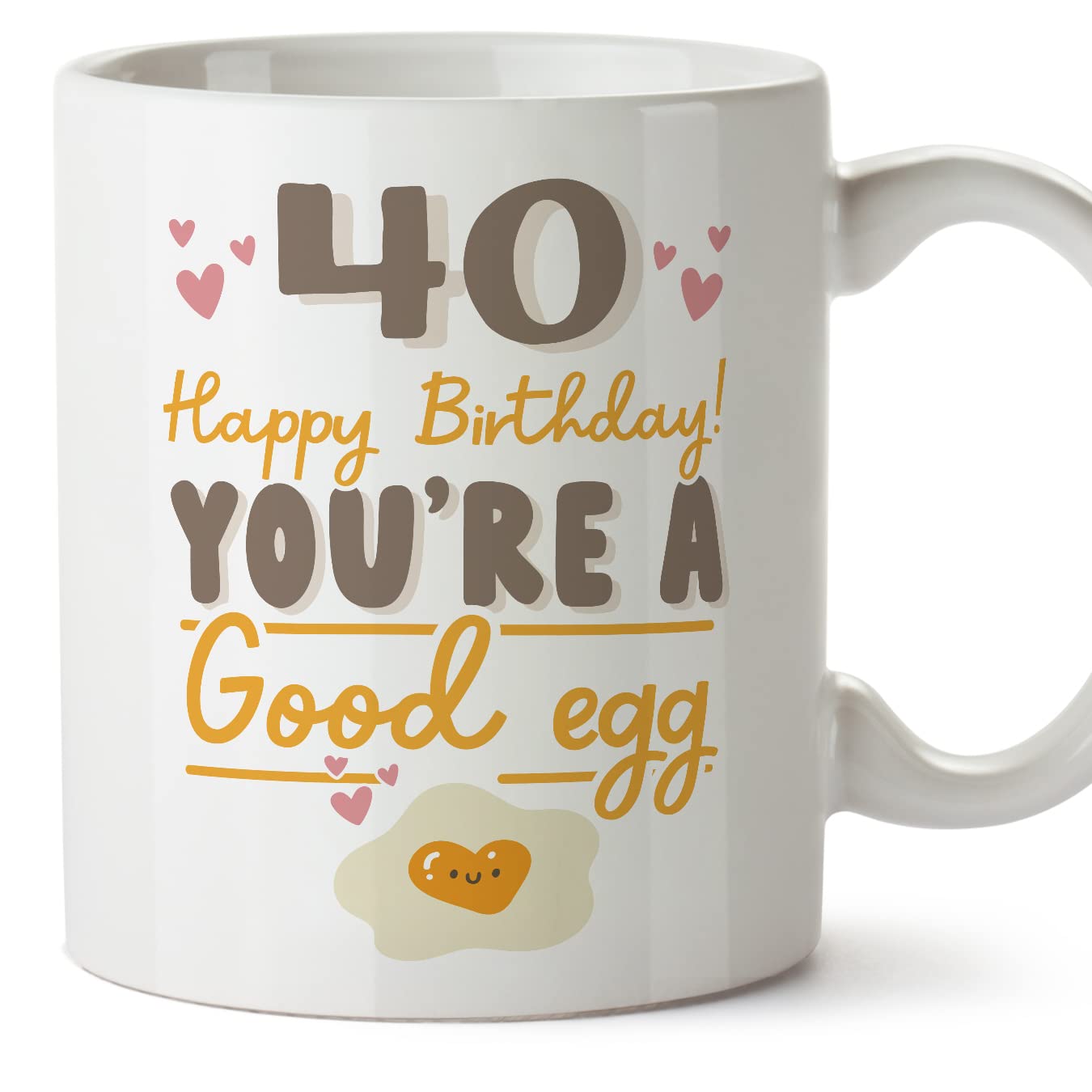 MUGFFINS 40 Birthday Mug - in English - Happy Birthday You're a Good Egg - Funny Anniversary Present - 11 oz — image 1