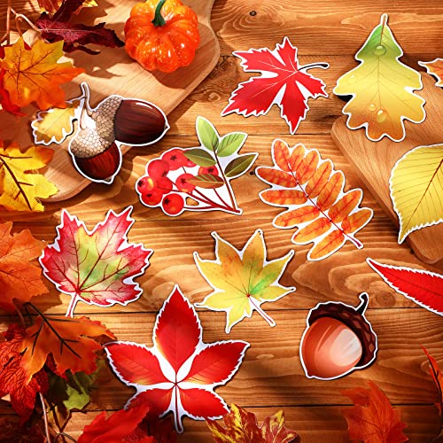 Konohan 12 imanes decorativos hojas de otoño miniatura 3