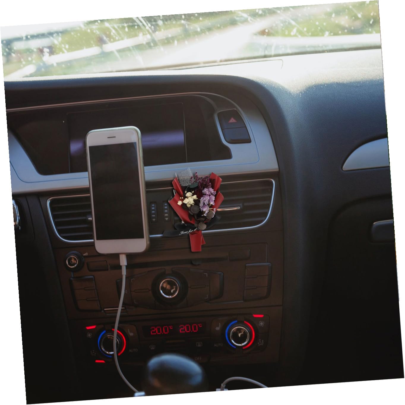 PartyKindom 4pezzi Clip Diffusore Aromi Per Auto Con Fiore Decorazione Elegante Per Ventilazione Auto Profumo Fresco Per Interni Per Donne e Occasioni Speciali