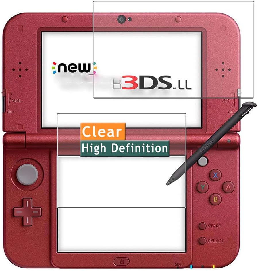 4-Pack Screen Protector, compatible with Nintendo 3DS LL/new 3DS LL TPU Film Protectors Sticker [ Not Tempered Glass ]