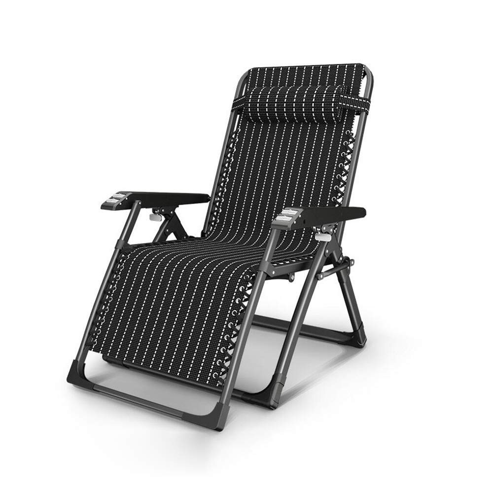 Chaise longue de jardin pliante à gravité zéro avec verrouillage en métal pour balcon